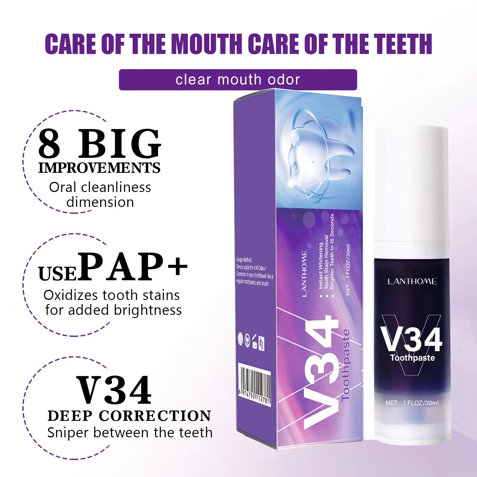 Mousse per la pulizia dei denti Cura delle gengive Dentifricio pressato per l'alito fresco, regali da viaggio portatili