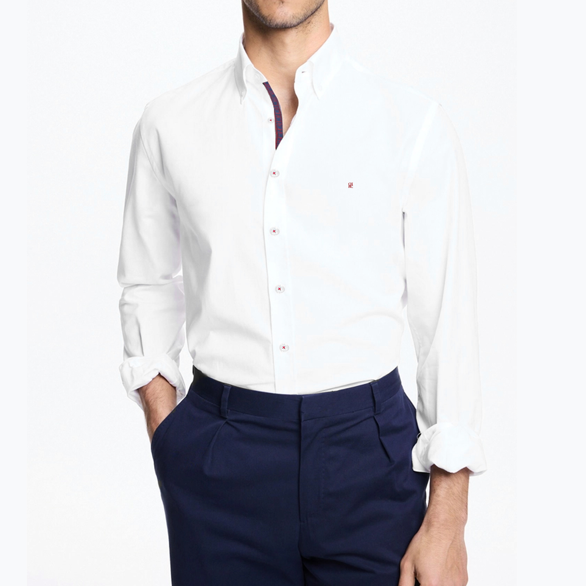 2025 Camisas de hombre, camisas a cuadros con letras bordadas de ocio, camisa holgada de negocios para hombres, camisetas de manga larga a la moda, camisas informales para hombres