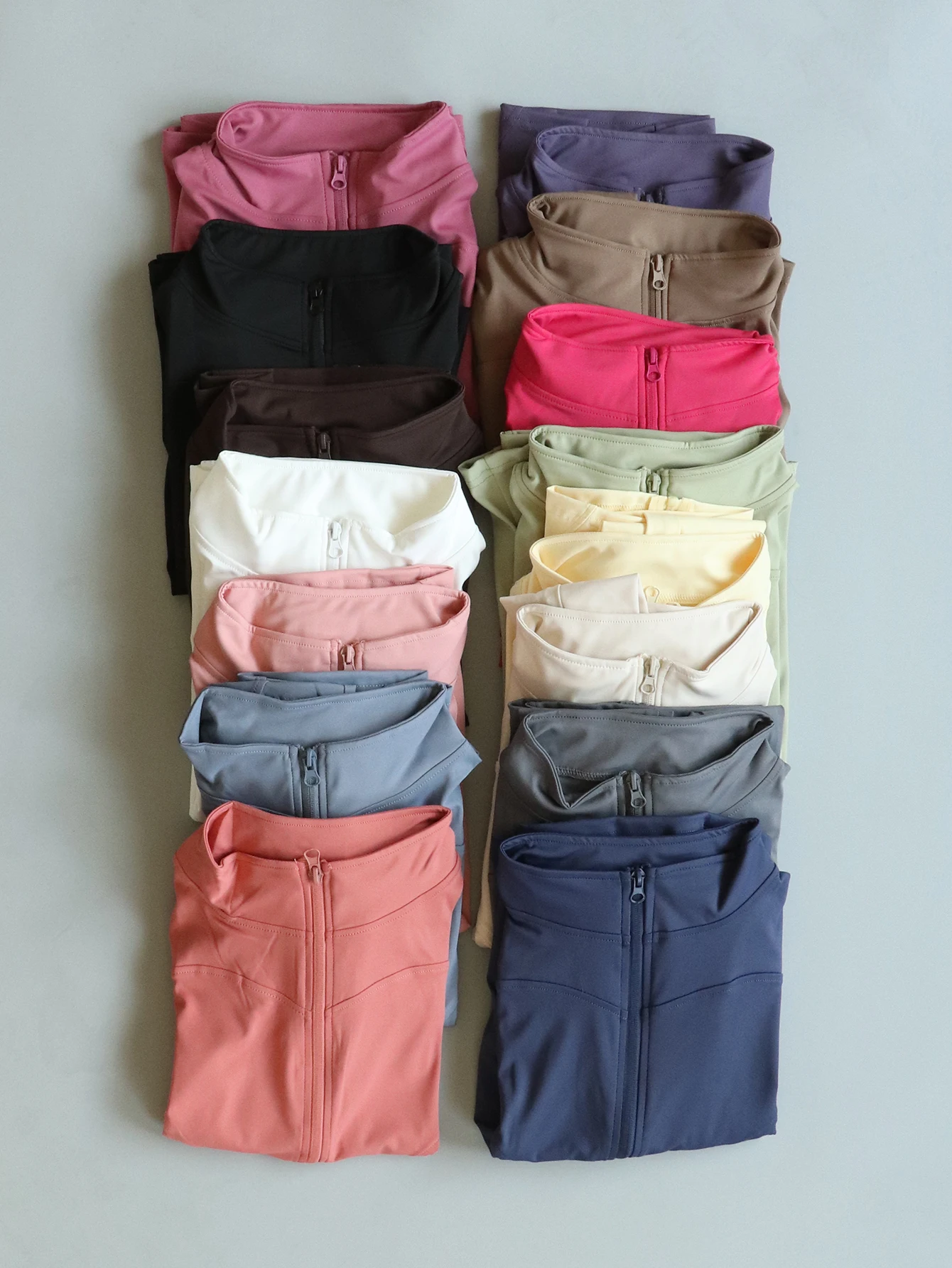 เสื้อแจ็คเก็ตกีฬา Fitfemme Women's Slim Fit - คอสูง ซิปเต็มตัว แขนยาว มีหลายสีสําหรับโยคะและออกกําลังกาย