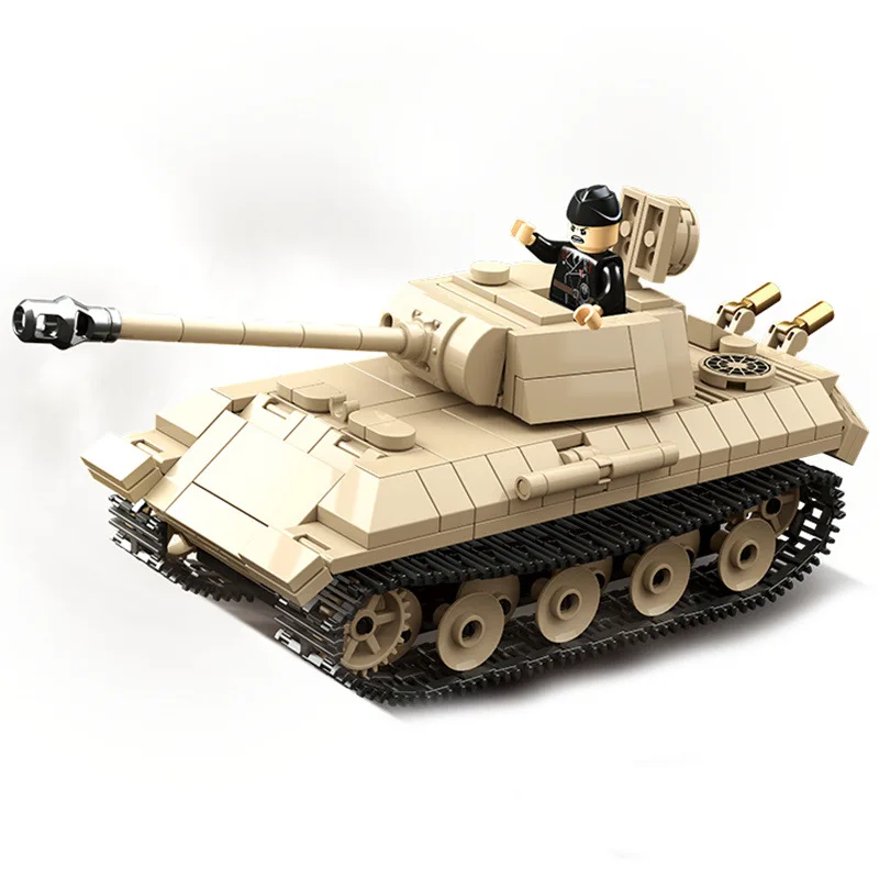 WW2 ทหาร Panzer Panther รถถังกลาง Panzerkampfwagen V Panther Building Blocks World War II Figures อิฐของเล่นของขวัญ