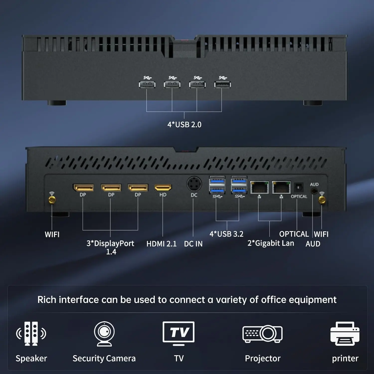 13th Gen Gaming Mini PC Intel i9 13900F i7 13700F 13400F NVIDIA RTX 4070 12G Windows 11 Gamer Computer Mini Tower Desktop WiFi6