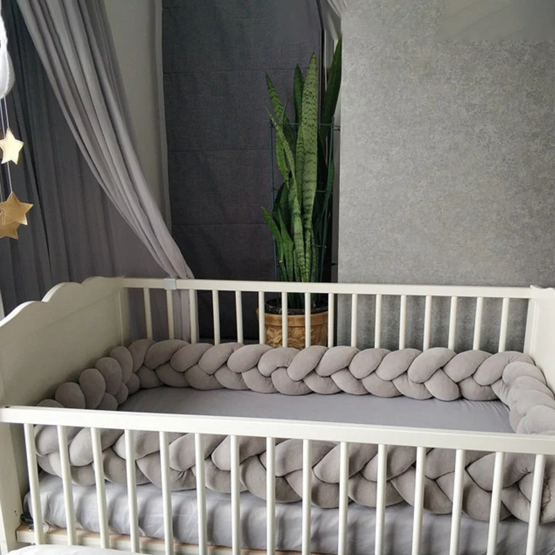 2M/3M Paraurti per lettino Culla intrecciata Letto anticollisione Surround Protezione per la circonferenza del paraurti per neonati
