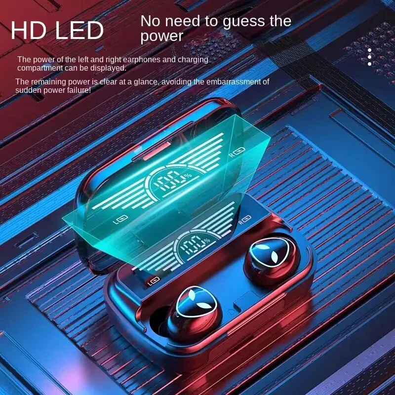 Auriculares TWS con Control táctil inteligente, inalámbricos, compatibles con Bluetooth, pantalla LED resistente al agua con micrófono