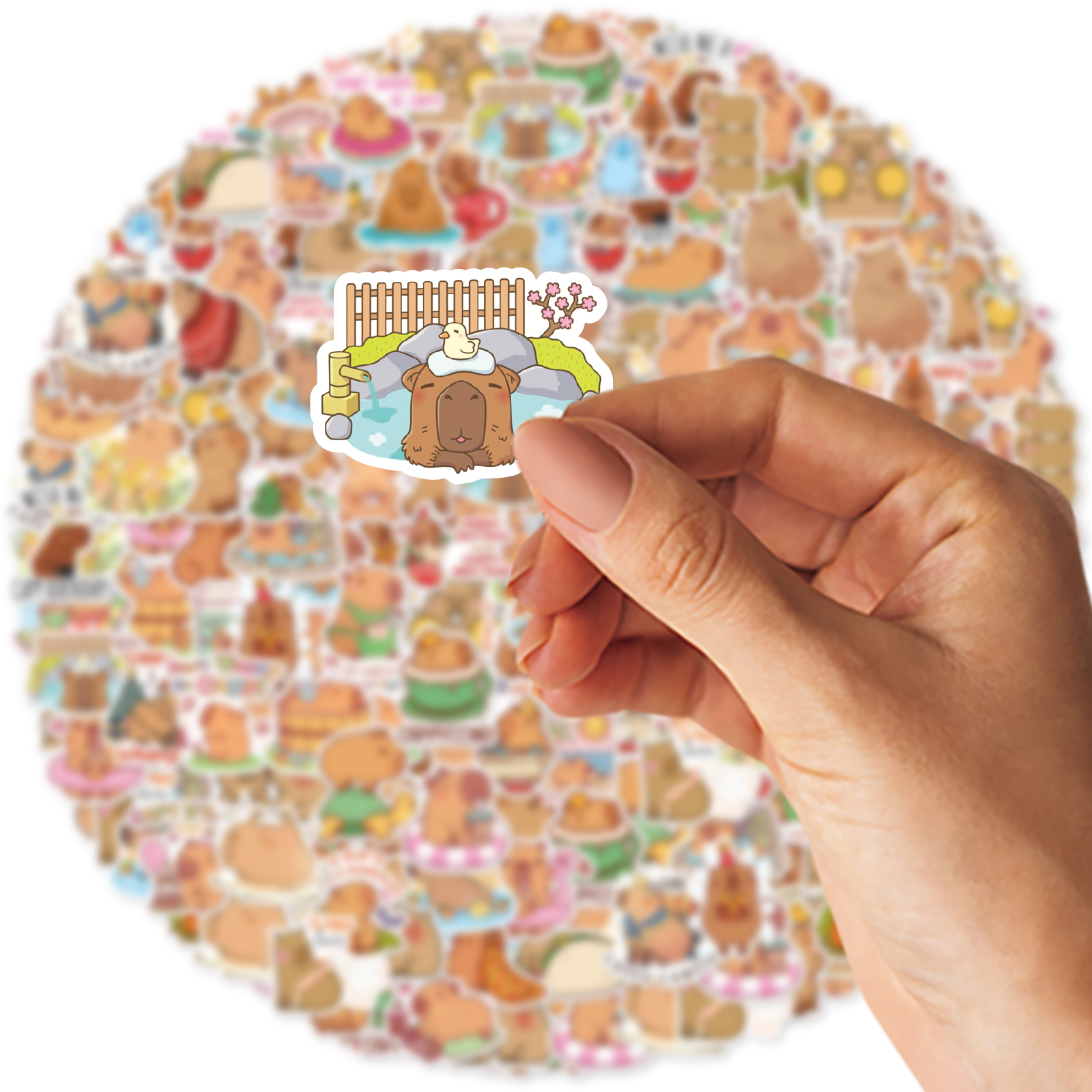 50 個の異なるカピバラ漫画落書きステッカー DIY 装飾ラップトップスーツケースギタークラシックおもちゃ防水 PVC デカール