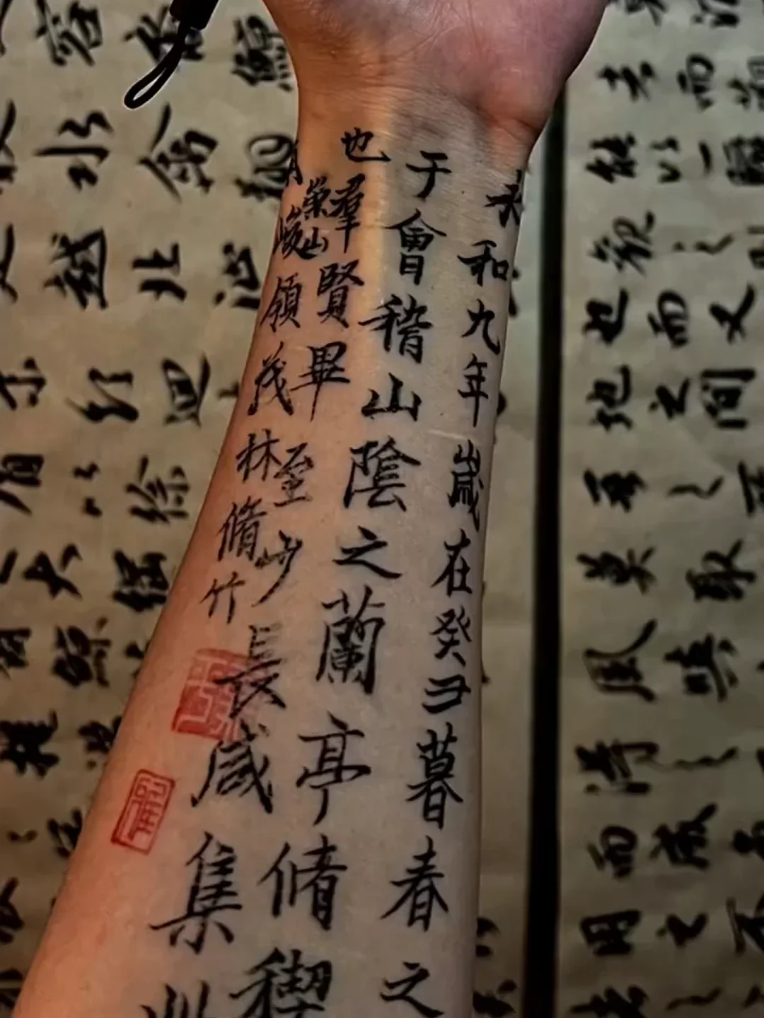 Травяная китайская стиха, временная татуировка, искусство, поддельная татуировка, прочная татуировка, наклейка на руку, каллиграфия, водонепроницаемая Tatuajes Temporales