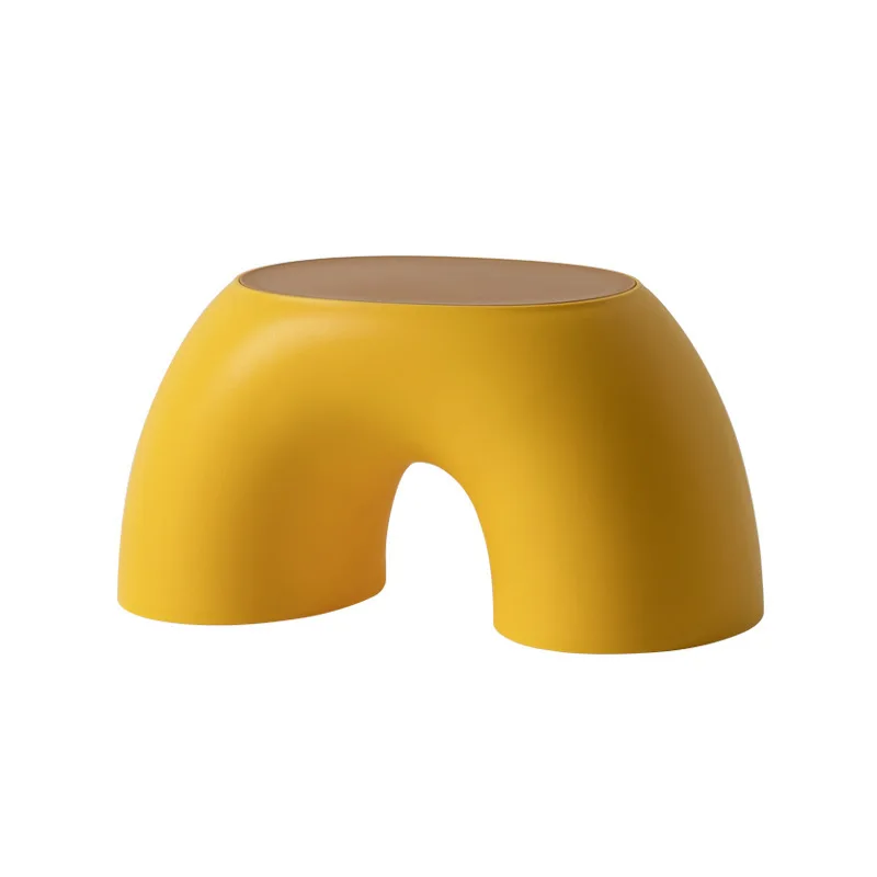 Home Round and Comfortable Stool Durable Non-slip Shoe Changing Stool Creative Rainbow Stool Simple Ring Small Bench