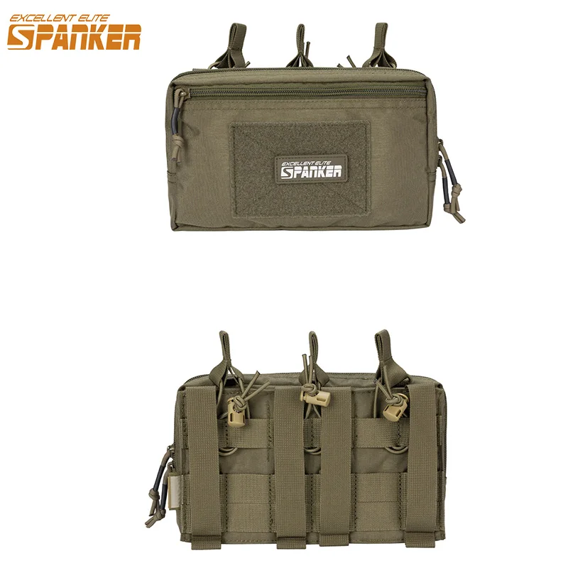 Bolsas tácticas Molle Triple para revistas con bolsa de accesorios, bolsa abierta para revistas, bolsas de accesorios para juegos de Paintball