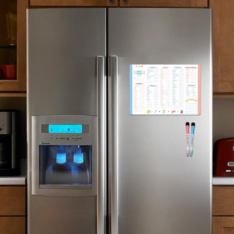 Wiederverwendbare Checkliste für First Foods Tracker, magnetische Fidget-Checkliste für die First Foods, wiederholbare Checkliste für die Babyfütterung