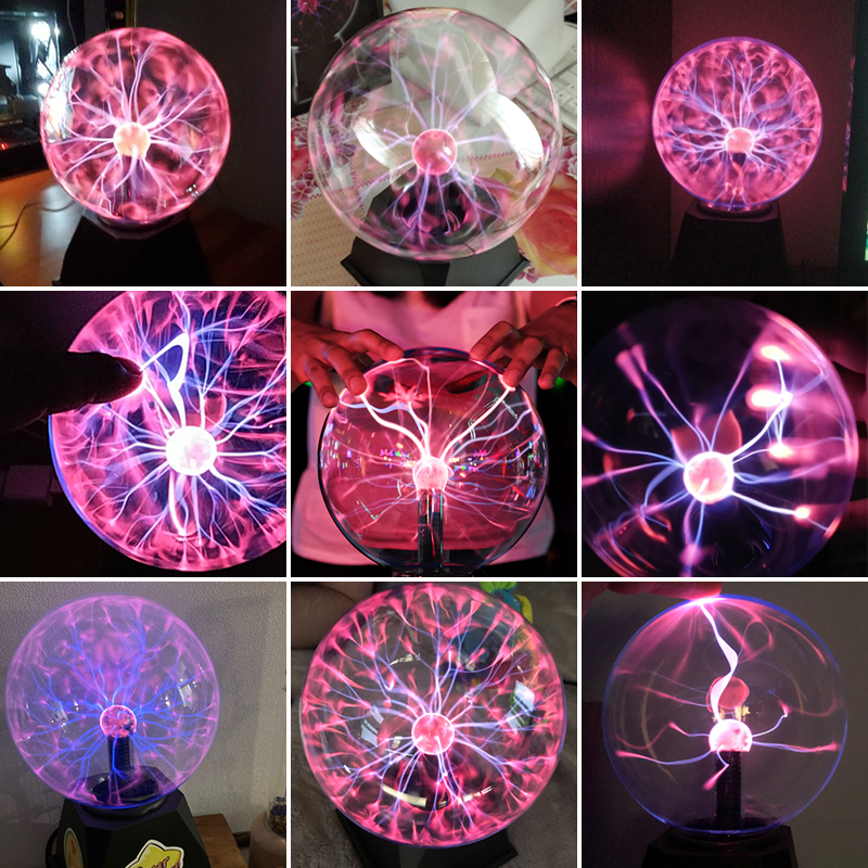 Plasma Ball Novidade Magic Crystal Touch Lamp, LED Night Light, Criança Nightlight, Aniversário e Natal, Decoração de Iluminação, Presente para Crianças, 220V