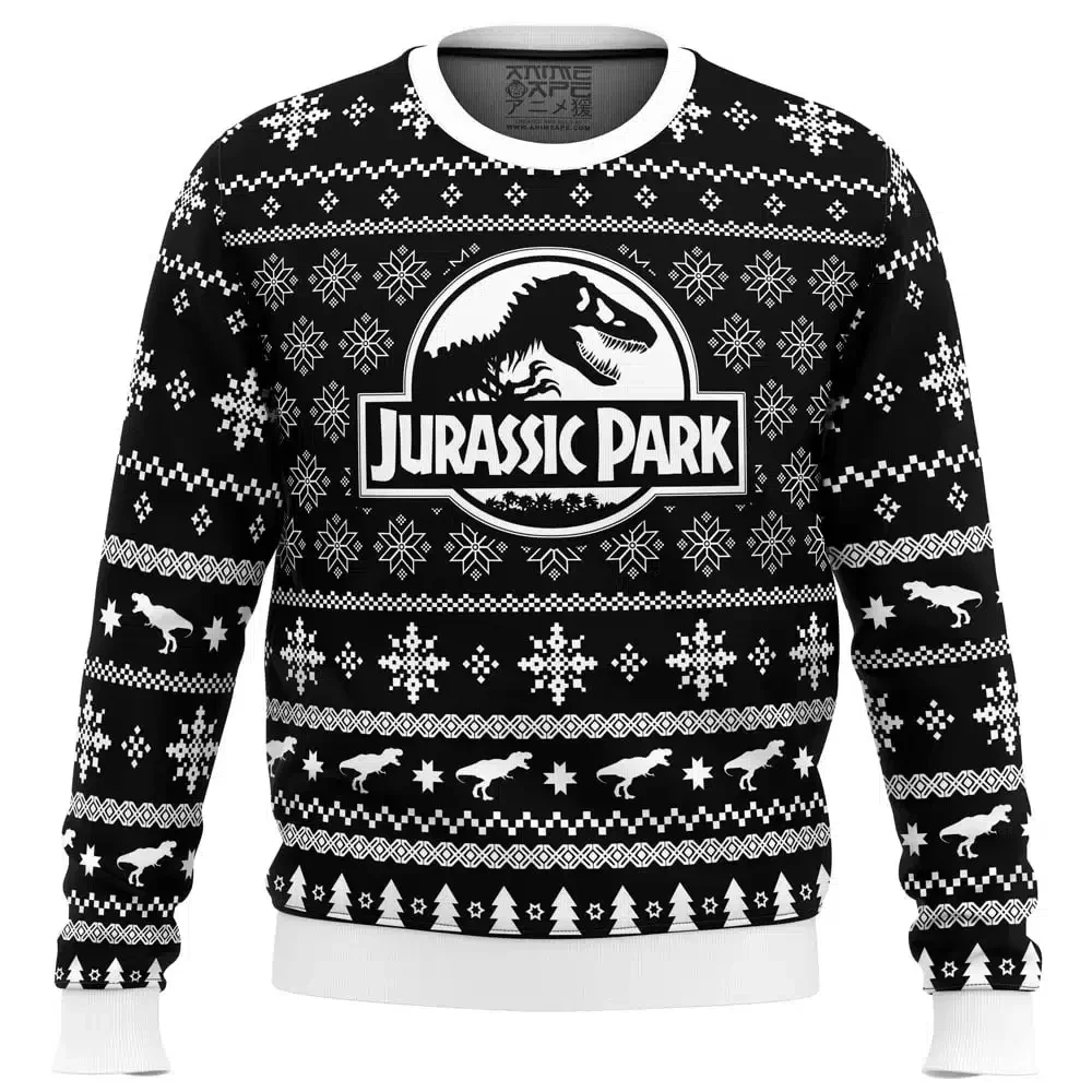 Sweat à capuche de noël pour hommes et femmes, Jurassic Park, tête de noël laid, décontracté, sport, fête, automne hiver 2024