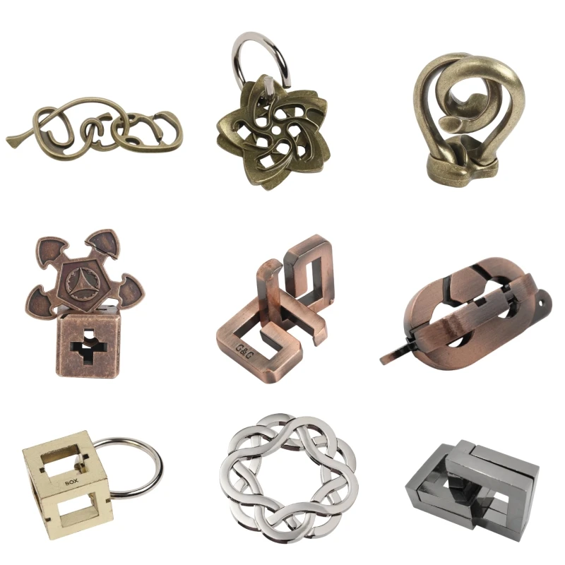 3D Metal Puzzle IQ Challenge  Adult Toys Fun Game Puzzle Lu ban Kong Ming lock Children's Brain Development Toys