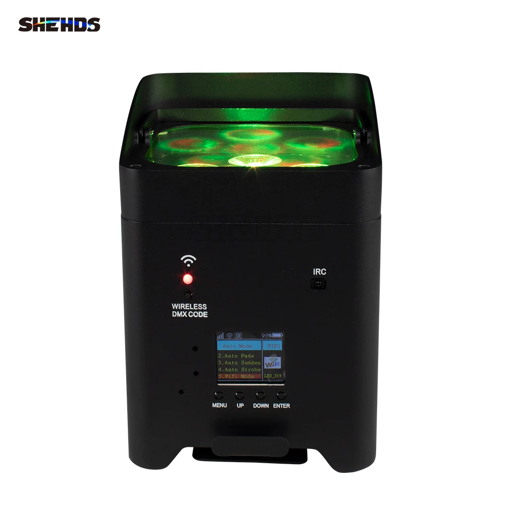 6x18w Wifi Led-leuchten Fernbedienung APP Control Par Drahtlose DMX512 Licht Mit Batterie Für Bar Disco Hochzeit party Hause DJ Waschen Wand