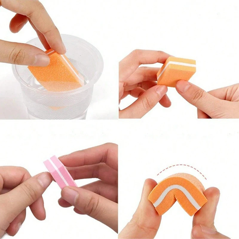 50 Uds. Mini lima profesional para decoración de uñas 100/180 papel de lija puntas de manicura archivo de cuidado lijado accesorios de pulido herramientas