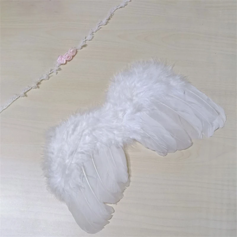 Nâng Cấp Cho Bé Đạo Cụ Chụp Ảnh Lông Vũ-Đôi Cánh Thiên Thần Mũi Tên Nơ Bộ Thiên Thần Bé Yêu Cupid Trang Phục Trình Diễn Trang