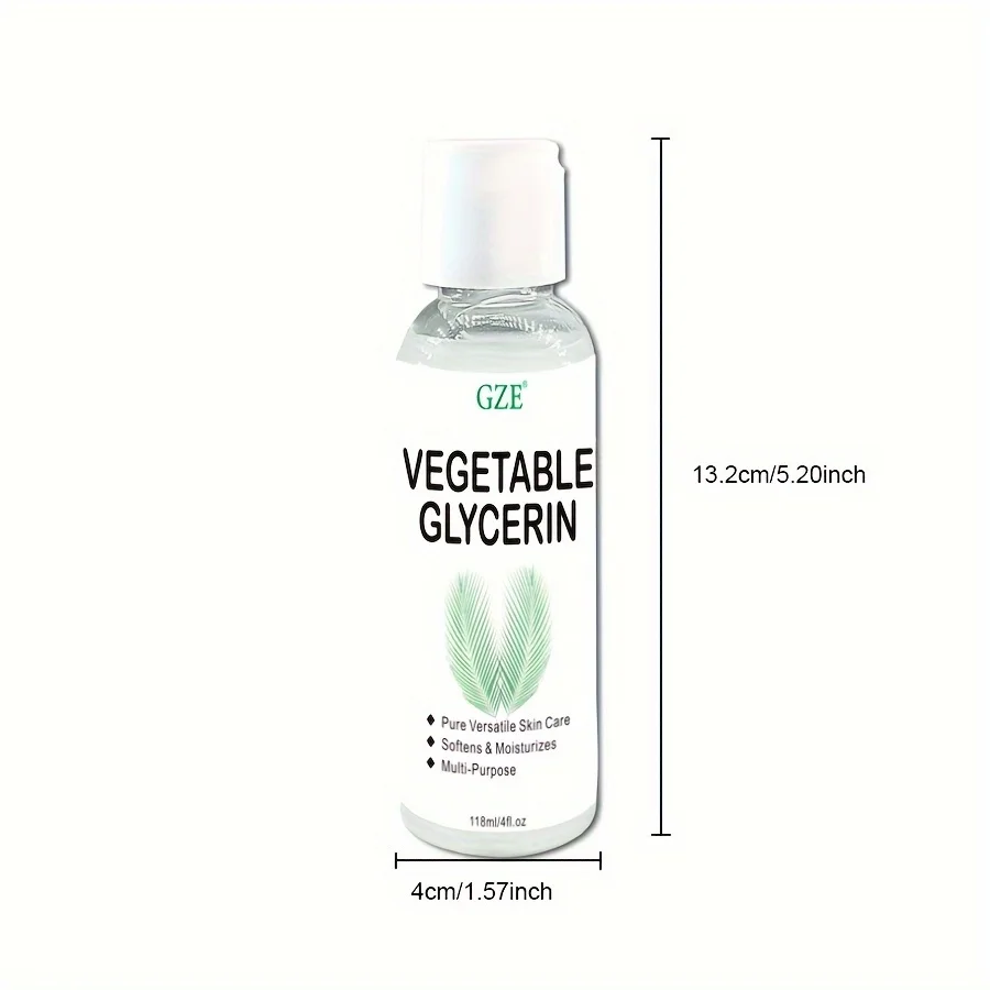 GZE-Glicerina Vegetal Multiusos, 100% Pura, Cuidados Versáteis com a Pele, Suavizante e Hidratante, Cuidados com a Pele Multiusos