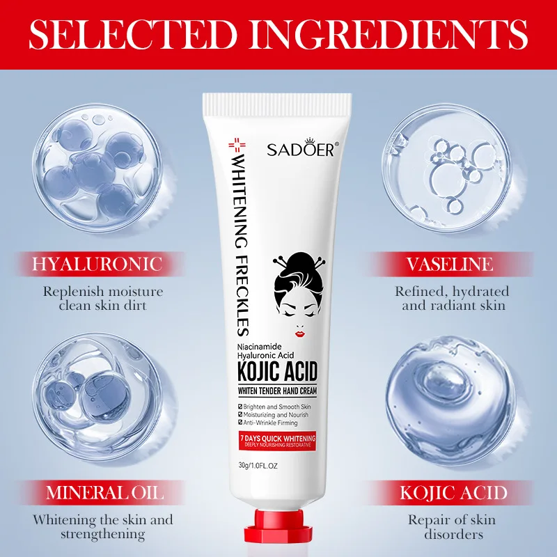 SADOER Kojic 酸性ハンドクリーム 保湿 栄養 明るく 保湿 ハンドクリーム 美容 ハンド スキンケア 製品