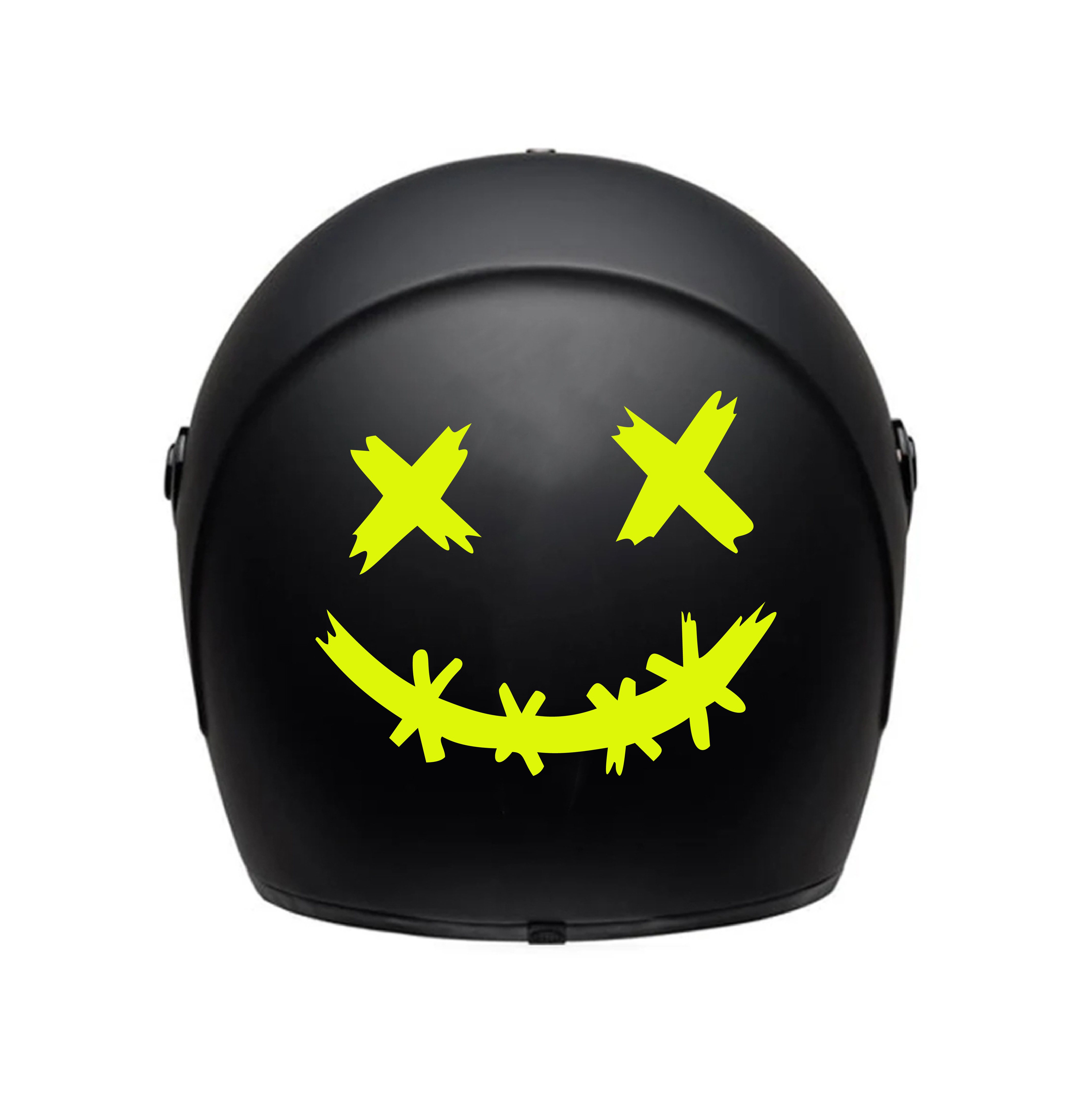 Motorcycle Helmet Stickers Reflective Waterproof Smile Face Decal