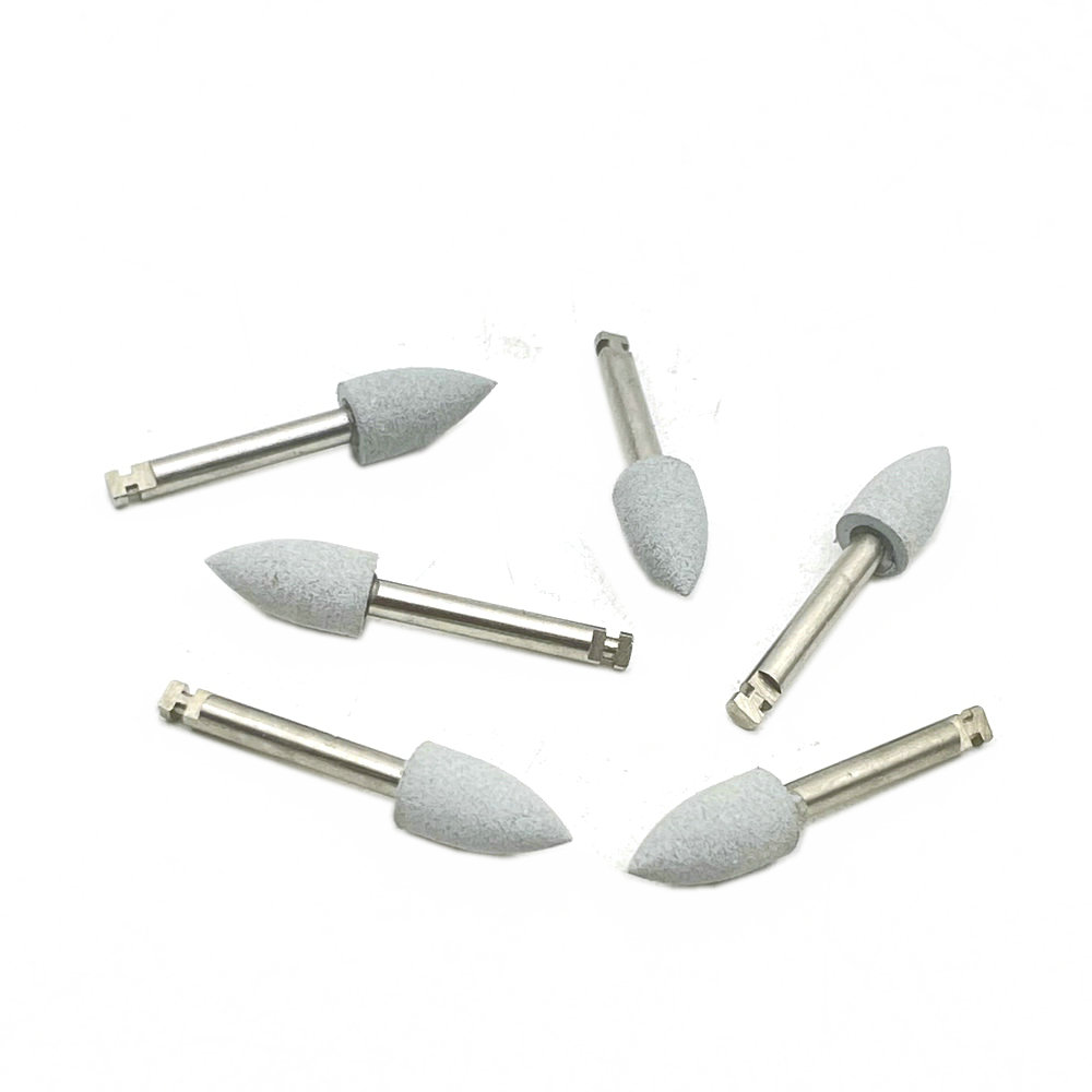 6 個歯科複合研磨ツール歯科シリコーン研削ヘッド低速機械研磨歯科ツール