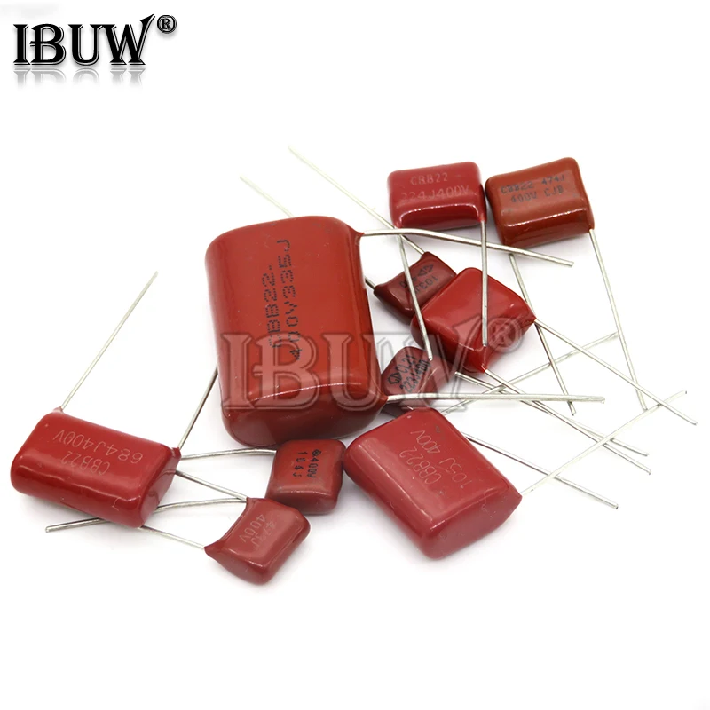 10 Uds 63V 100V 250V 400V 630V CBB condensador de película de polipropileno 100PF 220PF 470PF 10NF 1UF 22NF 100NF 220NF 330NF 470NF 680NF