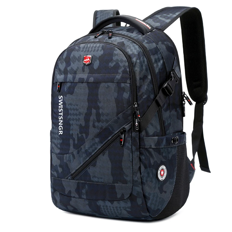 Mochila impermeable para hombre, Mochila con carga USB para ordenador portátil de 17 pulgadas, bolso de viaje Oxford para hombre, Mochila escolar Vintage, novedad de 2025