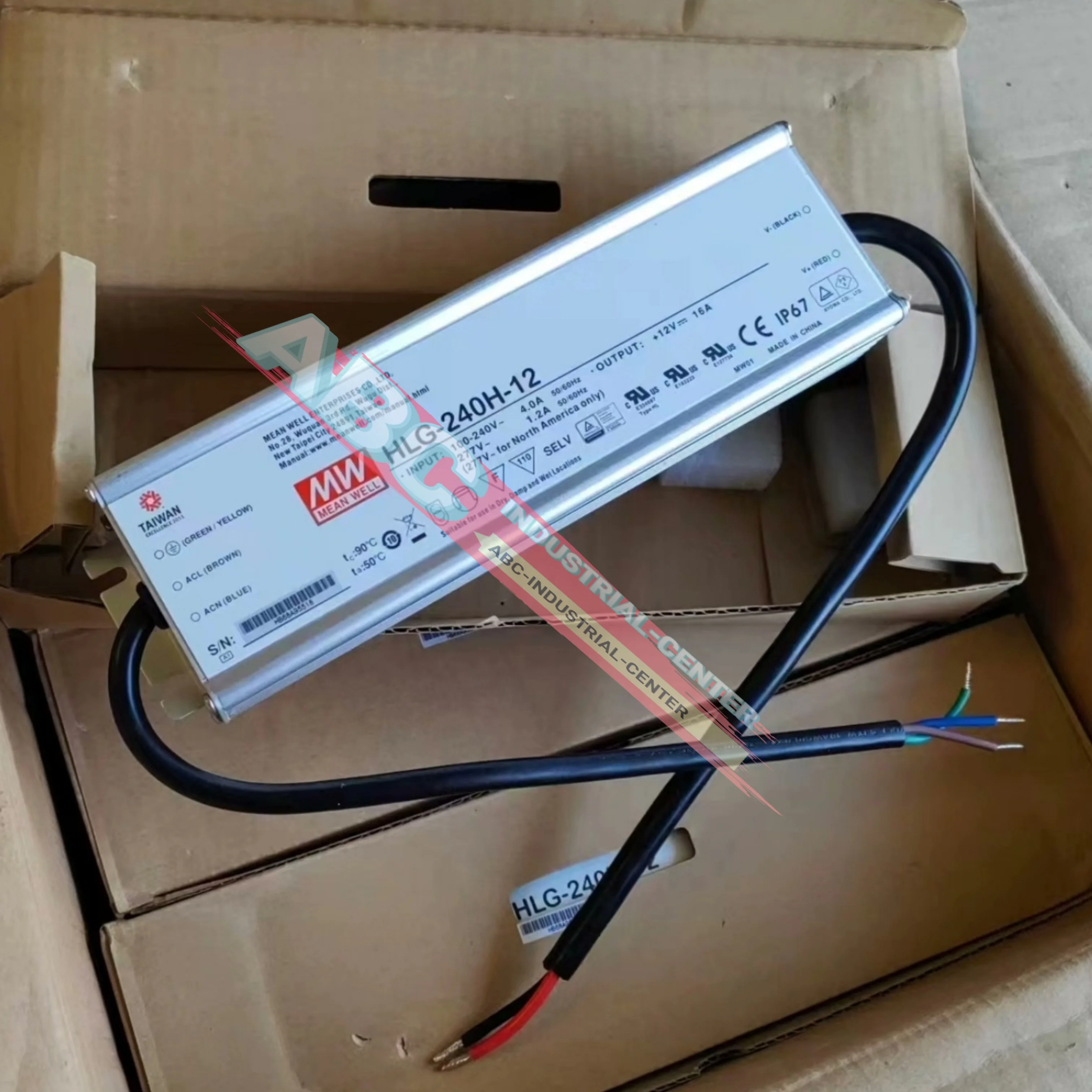 HLG-240H-24A |   24V HLG-240H-24B |   Fonte de alimentação com interruptor 24V nova na caixa