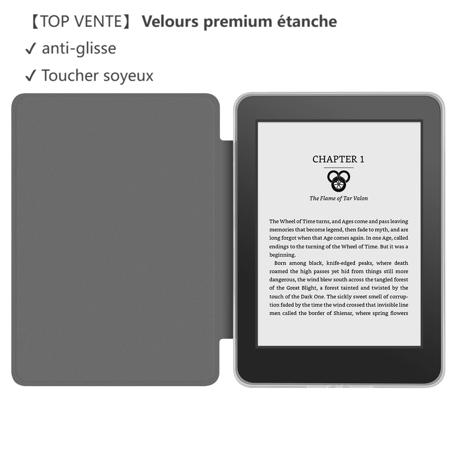 Pour Kindle Paperwhite 12e génération étui Colorsoft Signature édition 7 "2024 360 °   Support magnétique amovible 2 en 1 rotatif SA568B