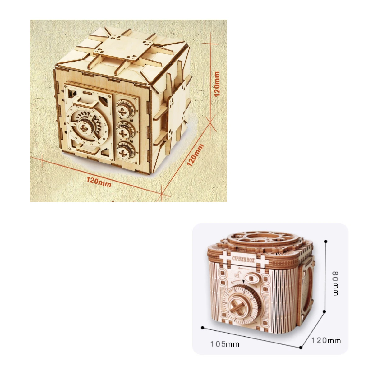 Caja de joyería de madera, rompecabezas mecánico, ensamblaje 3d, bloques de construcción, conjunto de modelos, lápiz labial, anillo, collar, almacenamiento de contraseña