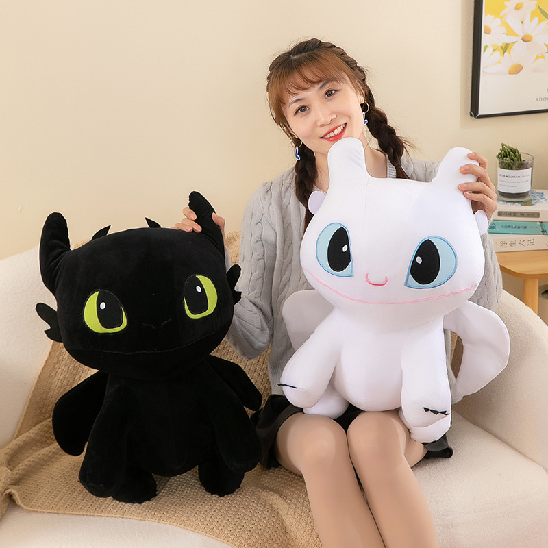 Large Toothless Dragon Body Pillow Cute Cartoon Dragon Plush Toy Soft Decorative Throw Pillow Cushion Anime Stuffed Doll Decor