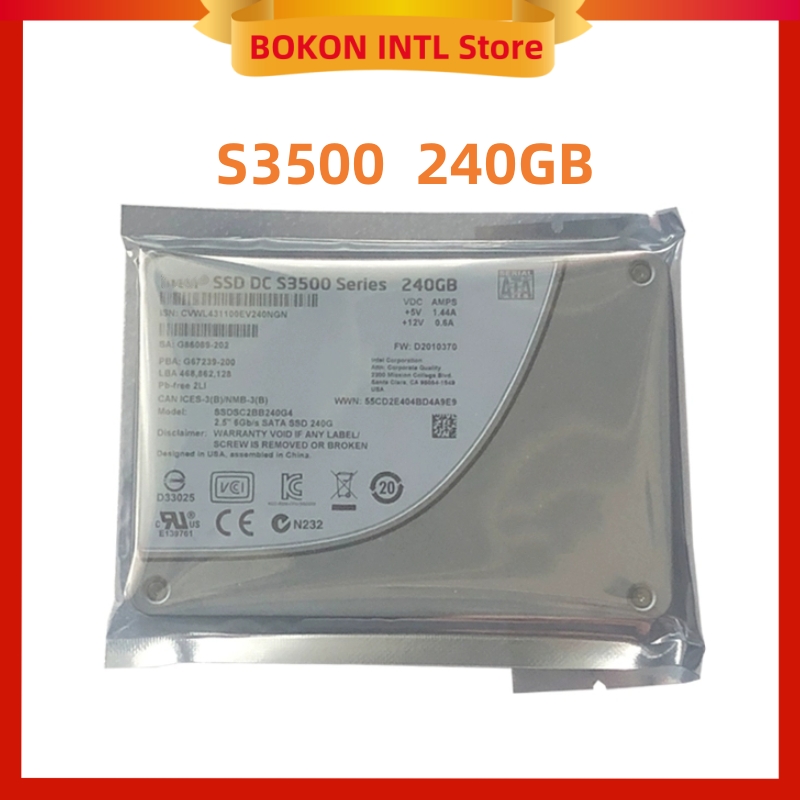 SSD DC S3500 SERIES 800GB 480G 300G 80G  SSD 5300 240GB S3510 800GB 6Gb/s 2.5" SATA  SSDSC2BB800G4 Solid State Drive for INTEL