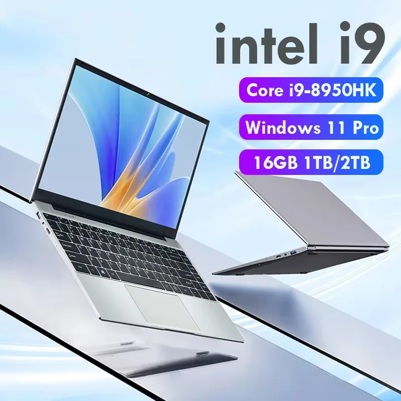 2025 14,1 "portátil Windows 11 Pro ordenador portátil Intel Core i9 8950HK pantalla HD 16GB RAM 1TB 2TB SSD portátiles para juegos Pc Gamer