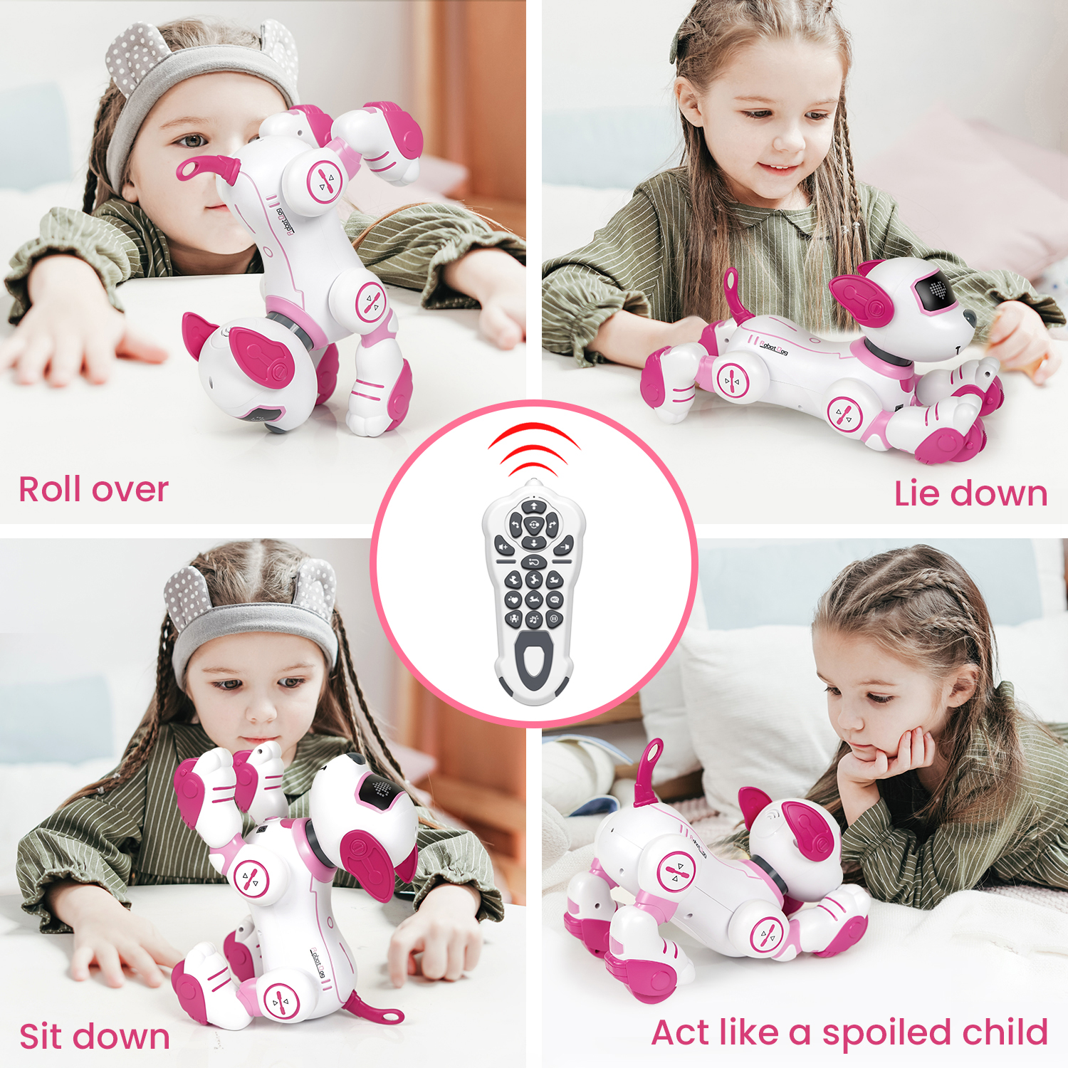Voice Dialog Intelligent War Police Spray Motorizer Dog Gesture Sensor Remote Control Electric Boy Children's Toys