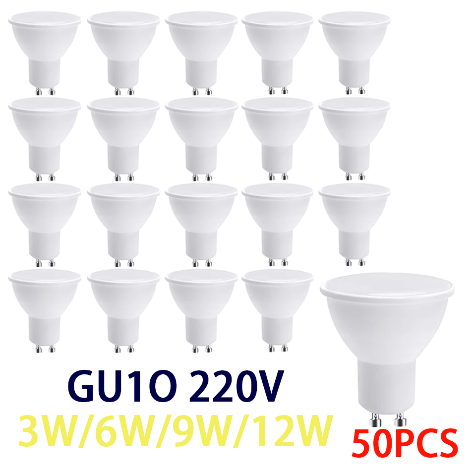 50PCS GU10 Led-lampe Licht 220V Scheinwerfer Birne Bombillas LED Lampe Dekoration Lampe Licht energiesparende Lampara Für home Office
