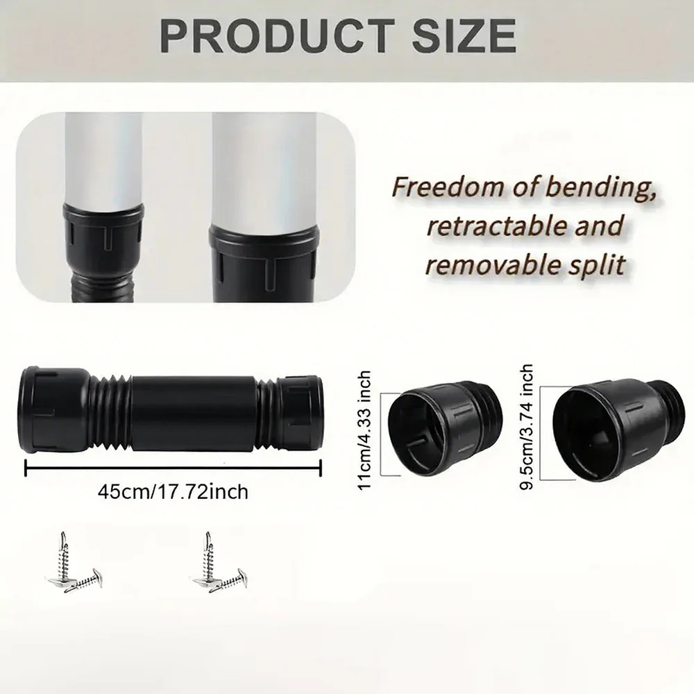 1 pacote flexível chuva calha downspout extensões dreno downspout extensor calha extensão flexível para baixo bico dreno extensão p
