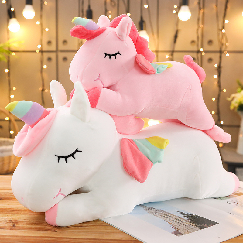 25/35 センチメートルかわいい巨大なユニコーンぬいぐるみソフトぬいぐるみユニコーンソフト人形動物馬のおもちゃ子供のための女の子枕誕生日プレゼント
