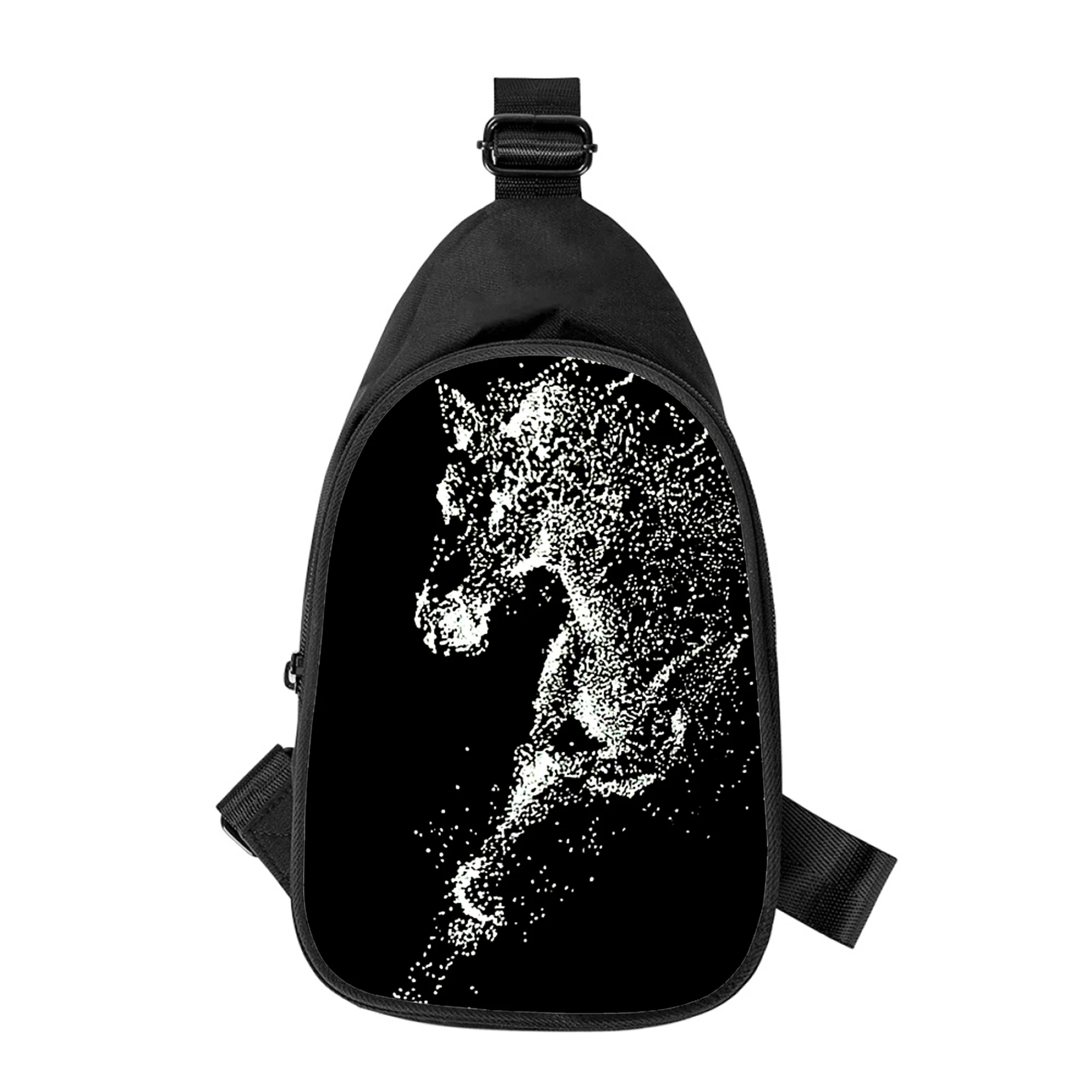 Pferd 3D-Druck neue Männer Kreuz Brusttasche diagonal Frauen Umhängetasche Ehemann Schule Hüft tasche männliche Brust packung
