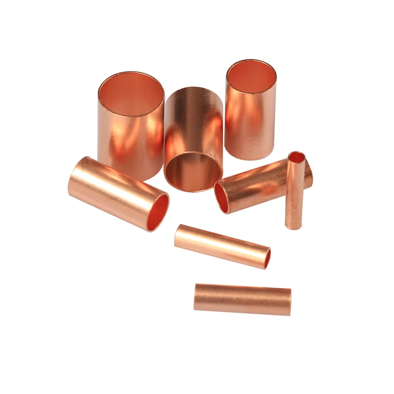 250pcs GT Copper Connecting Pipe Wire Joint Small Copper Tube Terminal Cable Lug Bootlace Ferrule Kit with Crimping Pliers