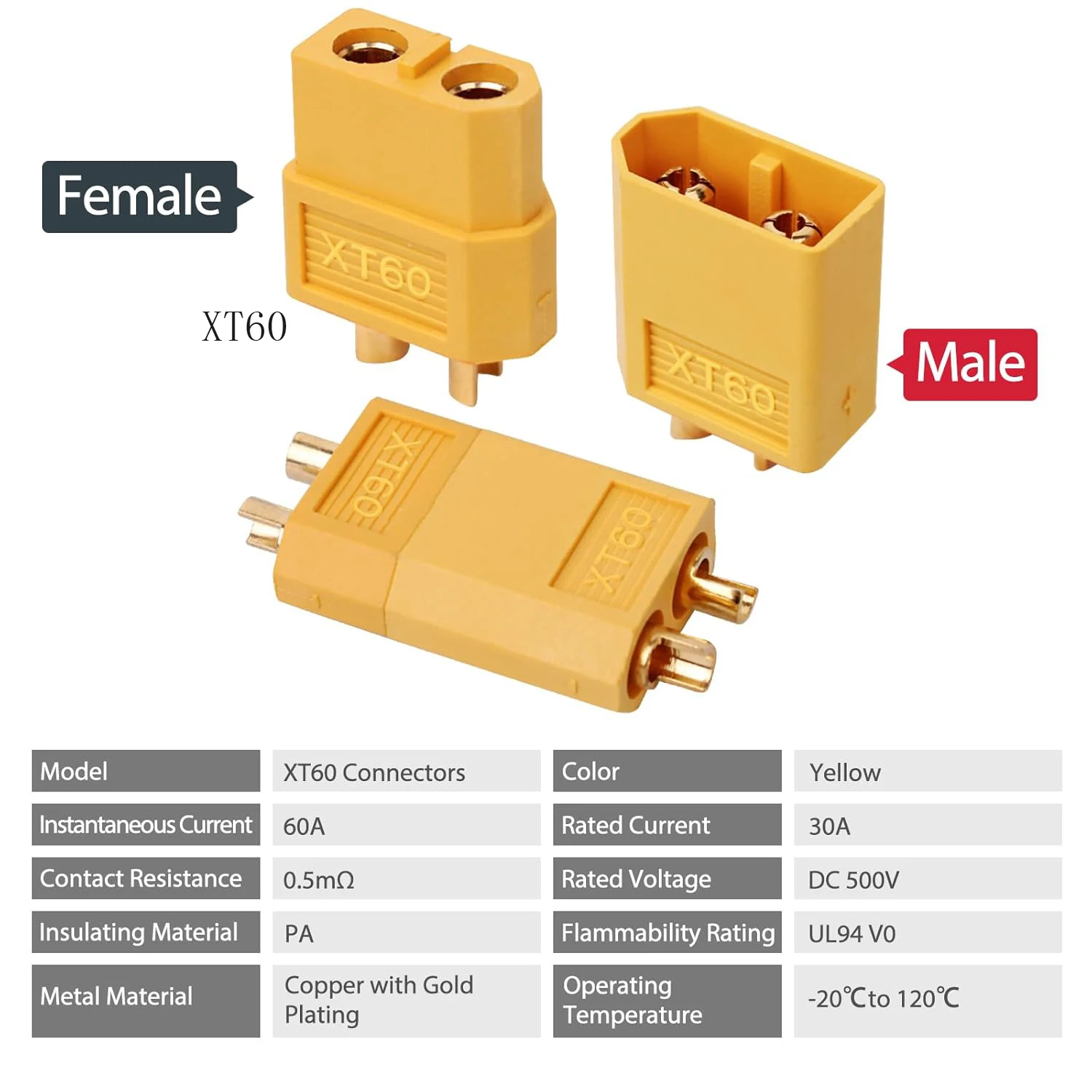 10PCS/5PAIRS XT90 XT-90 XT60 XT-60 XT30 XT-30  XT60H T Plug Male Female Bullet Connectors Plugs For RC Lipo Battery Quadcopter