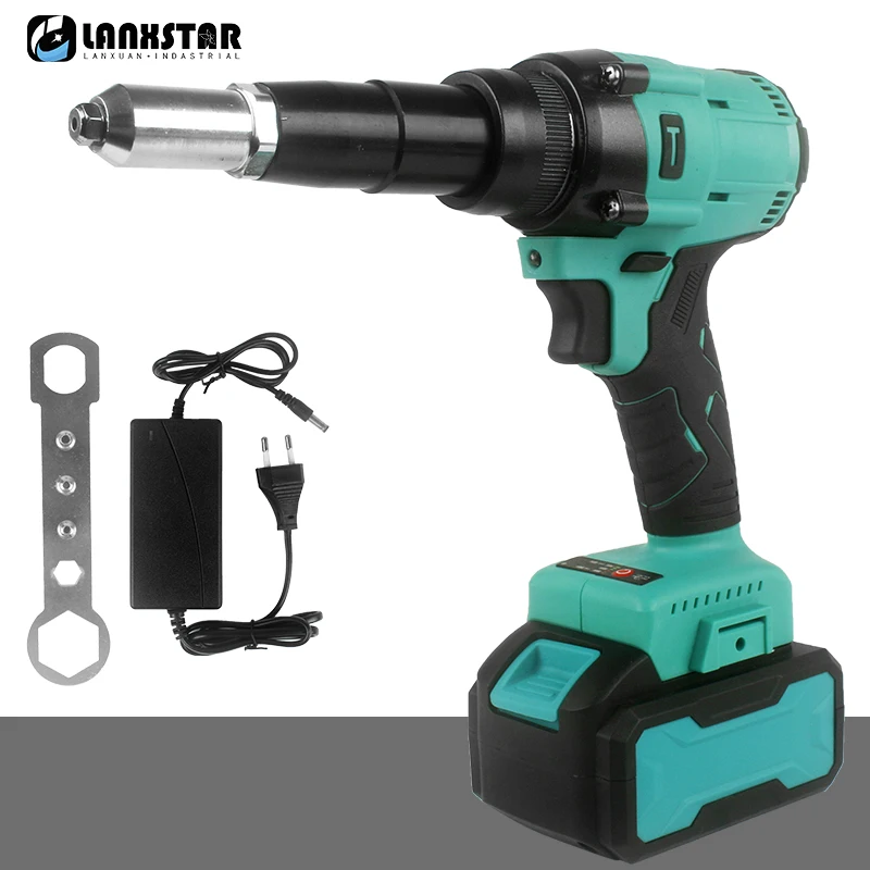 Pistola remachadora eléctrica sin escobillas, herramienta de remachado automática para batería Makita/batería Dayi