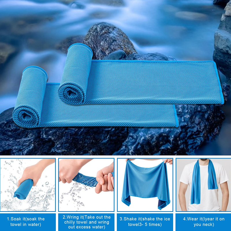 Cooling Towel Breathable Chilly Towel Sports Towel With Storage Box Yoga Towel Gym Towel for Indoor & Outdoor Activities