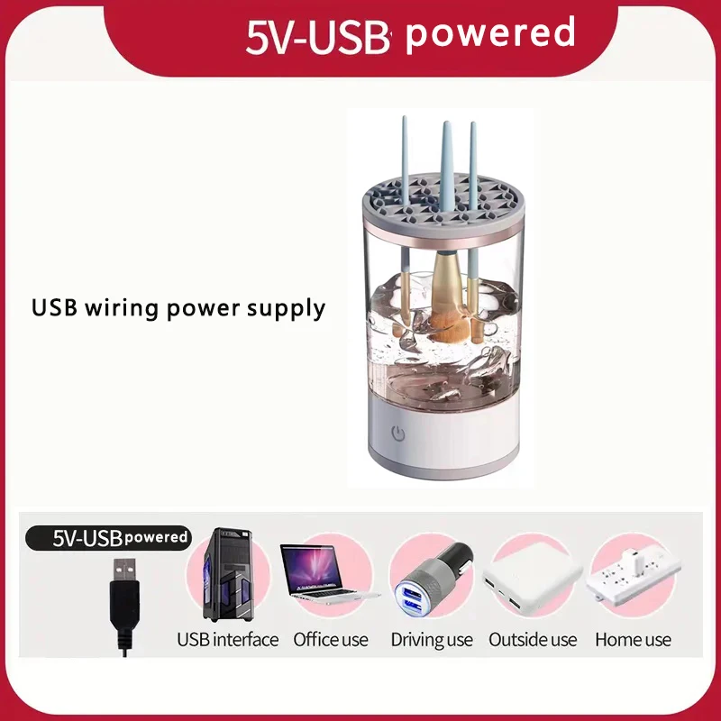 USB 플러그 고무 메이크업 기계와 휴대용 전기 메이크업 브러쉬 클리너 전기 USB 빠른 클리너 청소 브러쉬 칼라 Brus
