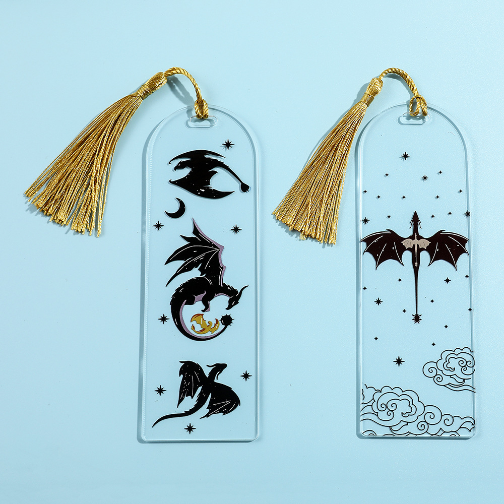 อะนิเมะ Black Dragon บุ๊คมาร์คคอลเลกชันของขวัญสําหรับคนรักหนังสืออะคริลิค Book Mark สําหรับผู้ชายผู้หญิงครูเพื่อนเด็ก Marker อ่าน