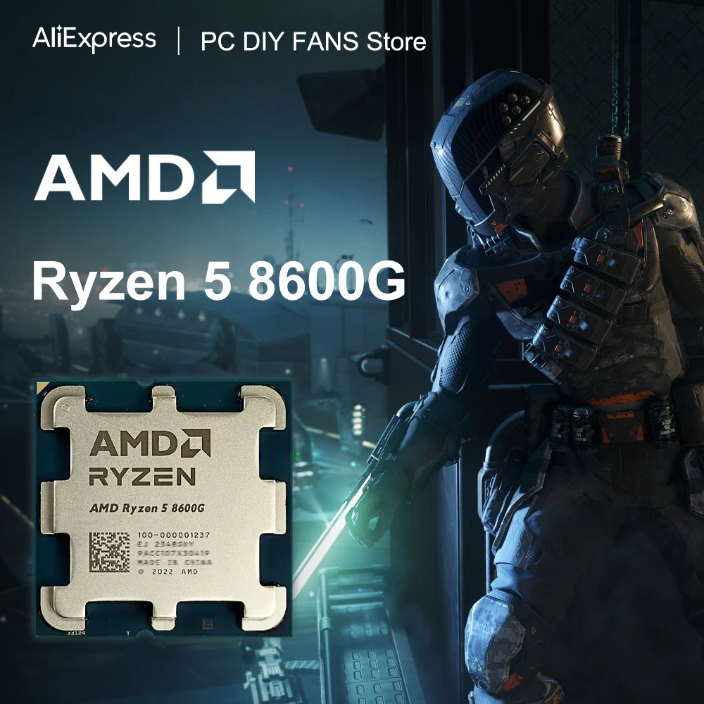 NOVO Processador AMD Ryzen 5 8600G R5 8600G 4,3 GHz 6 núcleos e 12 threads CPU 4NM L3 = 16M 100- 000001237   Soquete AM5 Sem Cooler