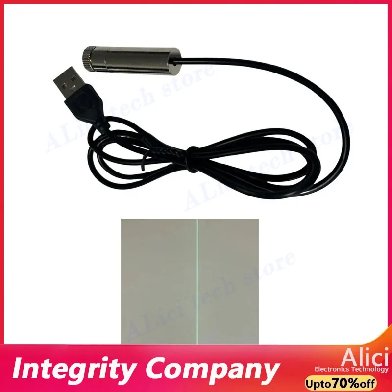 USB connector Green laser module 520NM 20mW green light 12mm laser head 5V laser head straight line cross line dot shape