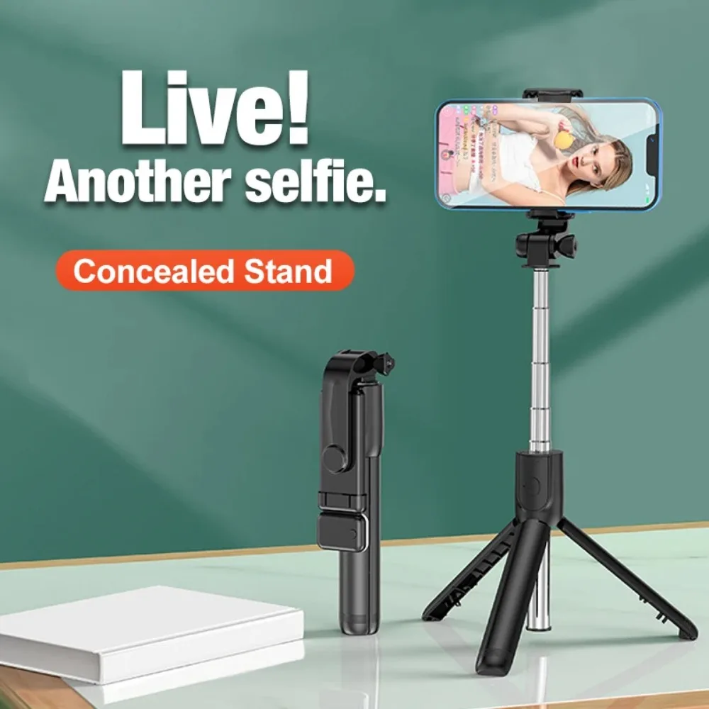 Bluetooth Cell Phone Selfie Stick Tripod Wireless Remote multifunctional Extendable Portable Phone Stand Live Streaming Video