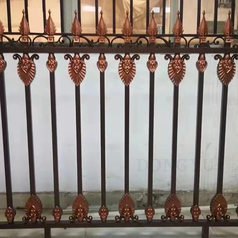 Simple design clear color black frameless glass aluminum handrails balustrade for staircase