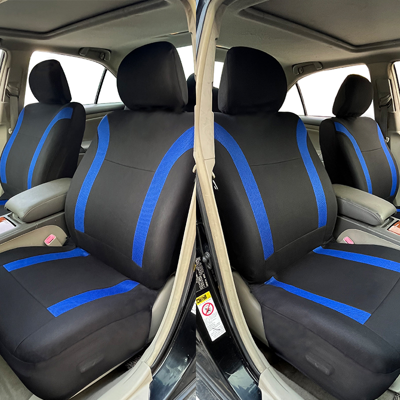 AUTO PLUS Sport Universal Polyester Auto Sitz Abdeckung Set Fit Meisten Auto Plain Stoff Bicolor Stilvolle Auto Zubehör Seat Protector