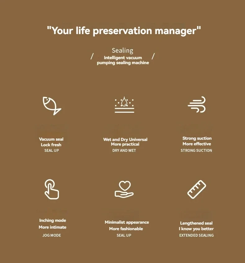 Food Sealing Portable Home Vacuum Kitchen Helper 220V Automatic Packaging Machine Food Vacuum Sealing Machine