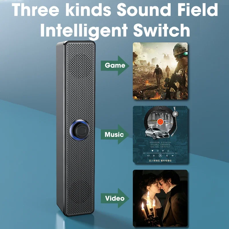 Cine en casa, altavoces Bluetooth, paneles de audio con cable y inalámbricos alimentados por USB, TV, PC, computadora portátil, sistema de juegos de audio 3D