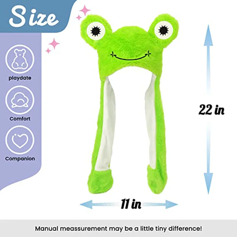 เรืองแสงสัตว์กบหมวกฟลอปปี้ไฟ Led หูค่าเฉลี่ยกระโดด Pop Up เต้น Plush แต่งกายการ์ตูนน่ารักหมวกสำหรับผู้ใหญ่เด็ก