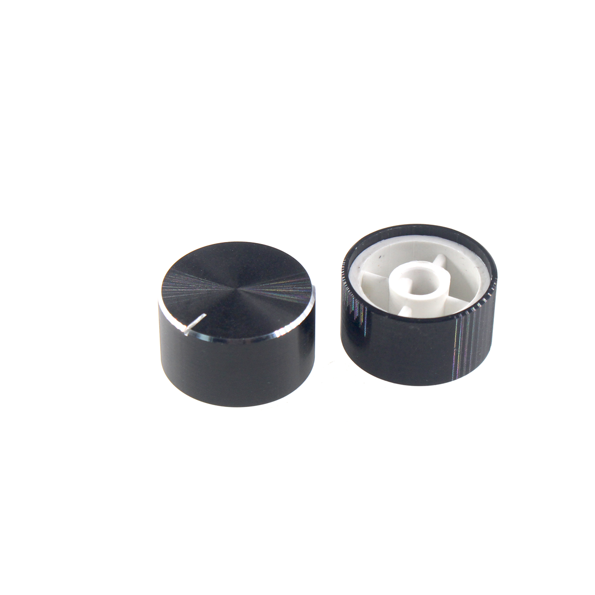 10PCS aluminum knob encoder sound card potentiometer knob fine inside hole 6mm volume power amplifier adjustment metal cap
